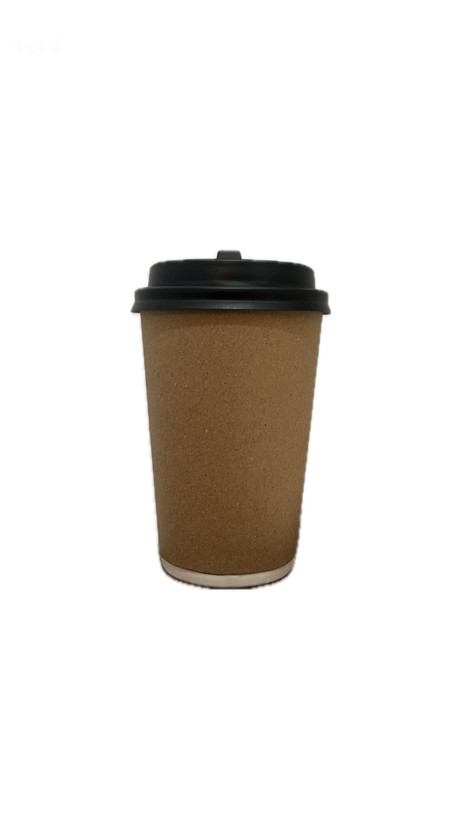 لیوان کرافت دو جداره ٣٦٠ با درب (بسته های ٢٠٠ عددی)